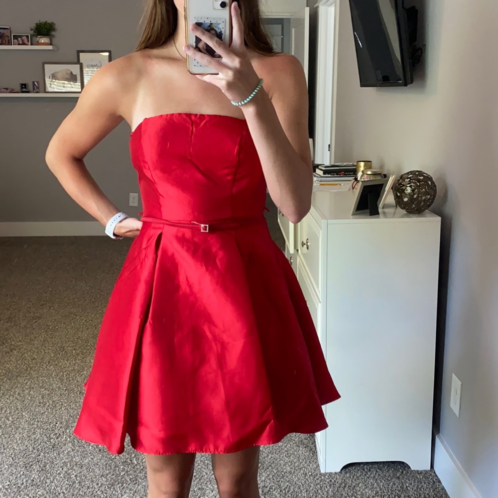 Red formal dress